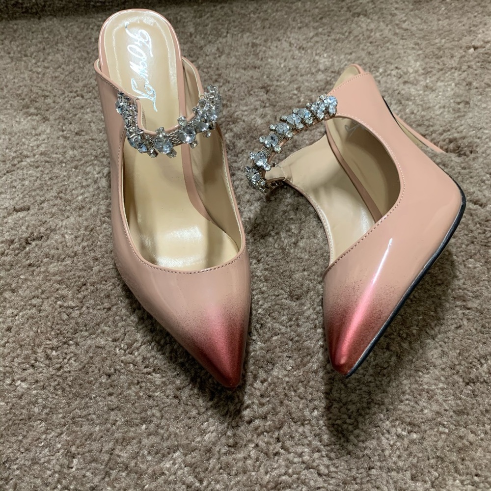 FOWT  Pointed Toe Stiletto High Heel Mules Sandals - Picture 7 of 13